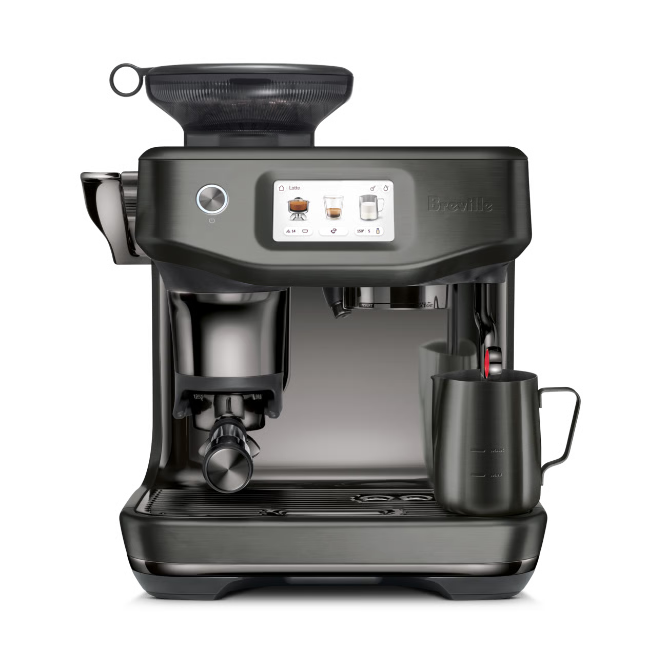Breville - Barista Touch Impress Semi-Automatic Combo Espresso Machine with Grinder - Noir Edition - BES881NRE