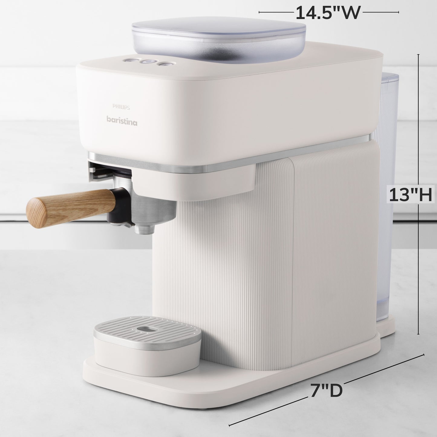 Philips / Saeco - Baristina Semi Automatic Espresso Machine with Milk Frother Combo - Black BAR303/60
