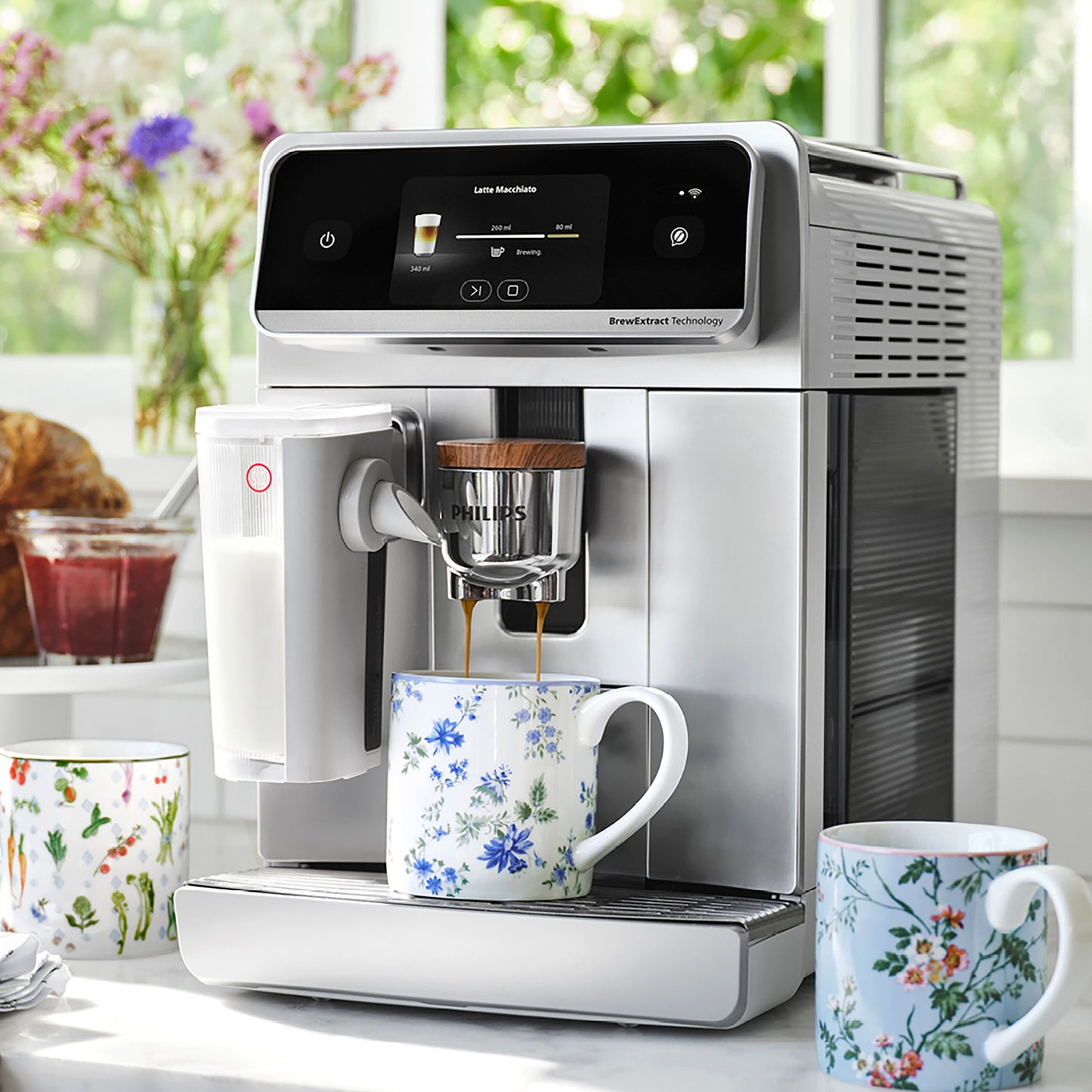 Philips - Cafe Aromis 8000 Super Automatic Espresso Machine with LatteGo Pro Stainless Steel - EP8757/20