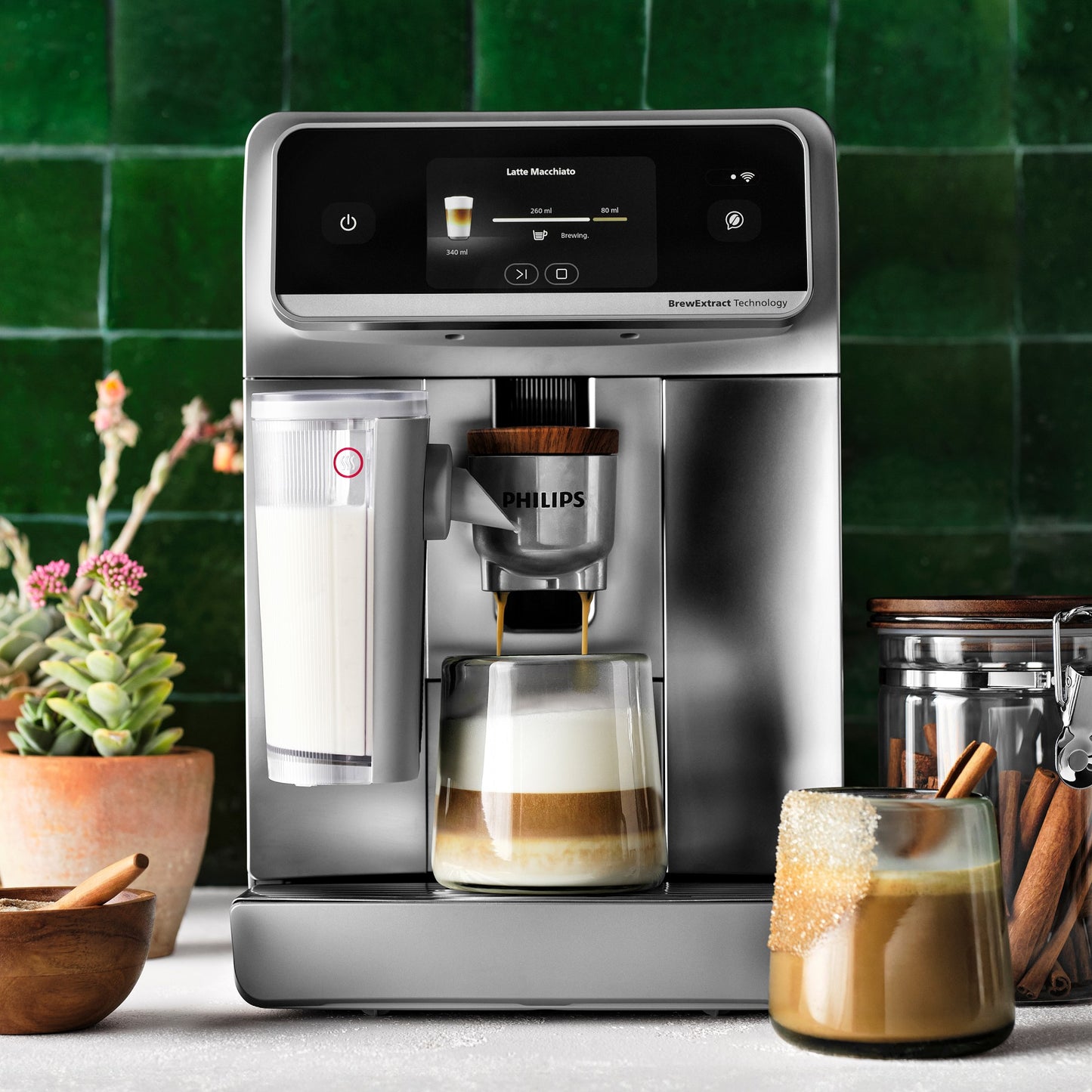 Philips - Cafe Aromis 8000 Super Automatic Espresso Machine with LatteGo Pro Stainless Steel - EP8757/20