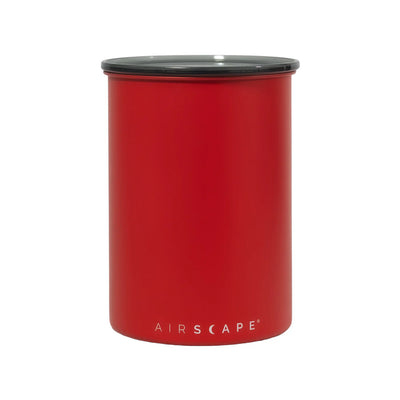 Planetary Design AirScape Classic Stainless Steel 64oz Coffee Canister 7" Medium - Matte Red with Smoke Lid AS2807