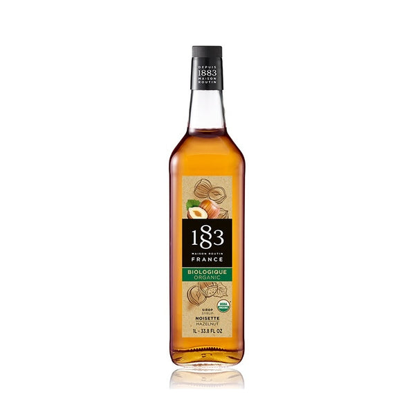 1883 Hazelnut Organic Syrup 1L Glass Bottle