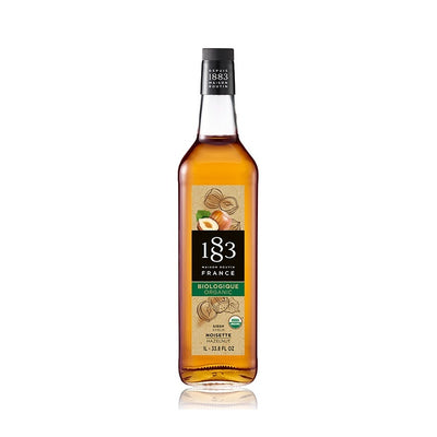 1883 Hazelnut Organic Syrup 1L Glass Bottle