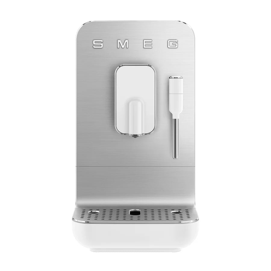 SMEG - Superautomatic Countertop Espresso Machine with Steam Wand - White BCC12WHMUS