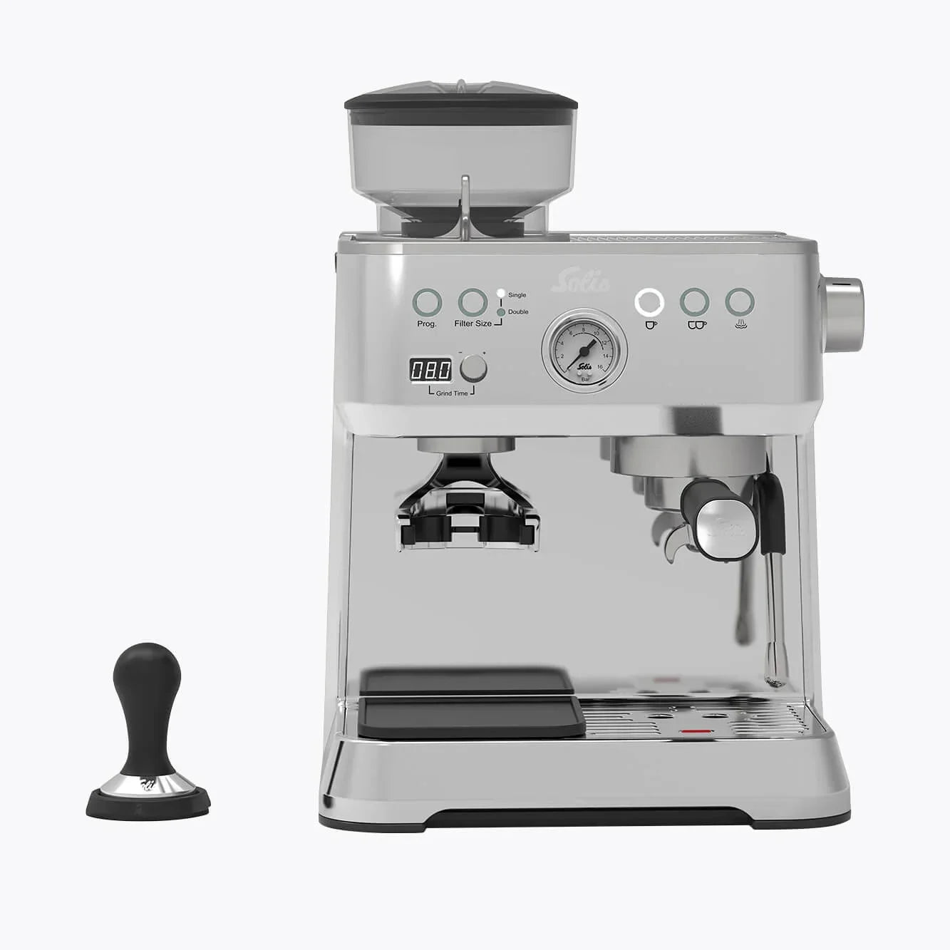 Solis Perfetta Grind & Infuse Type 1019 Silver Stainless Steel - #980.74