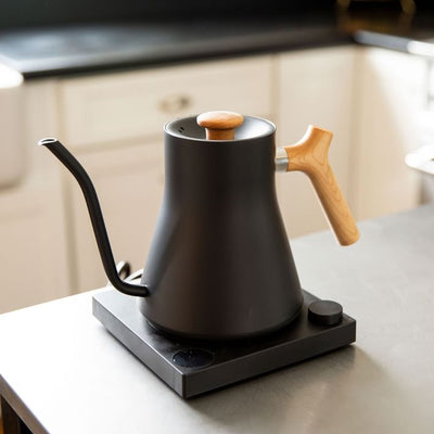 Fellow Stagg EKG Electric Pour-Over Gooseneck Kettle - Matte Black + Maple #1202MA90