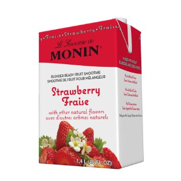 Monin Strawberry Real Fruit Smoothie Mix 46oz  (EXP SEP/2024)