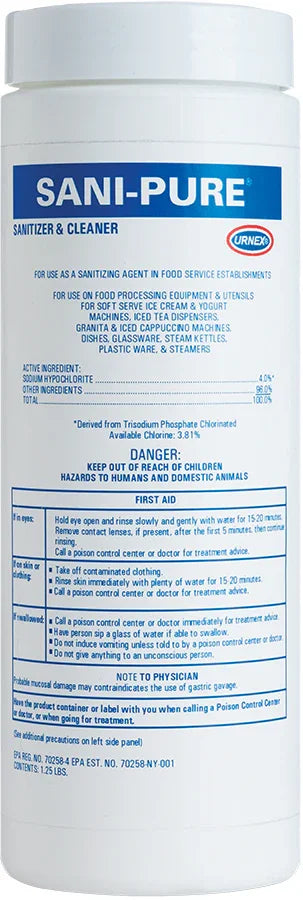 Urnex Sani-Pure Powder Sanitizer 20oz / 566g
