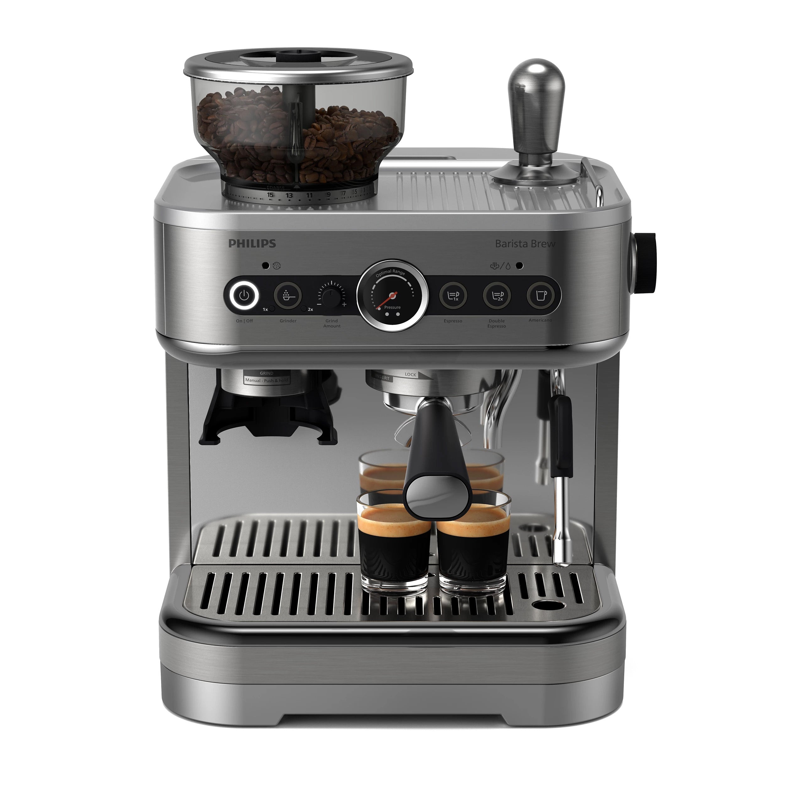 Philips / Saeco - Barista Brew Premium Stainless Steel Silver Semi