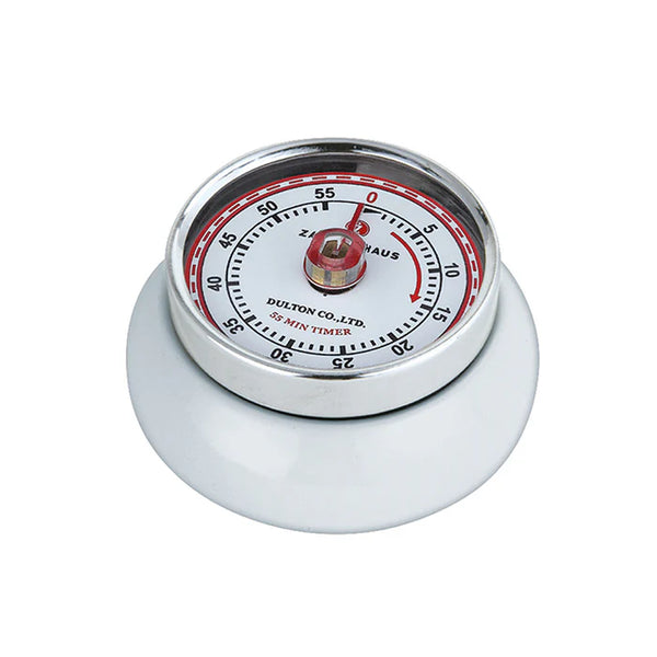 "Retro" Kitchen Timer, White, 2.75x1.25," by Zassenhaus M072242