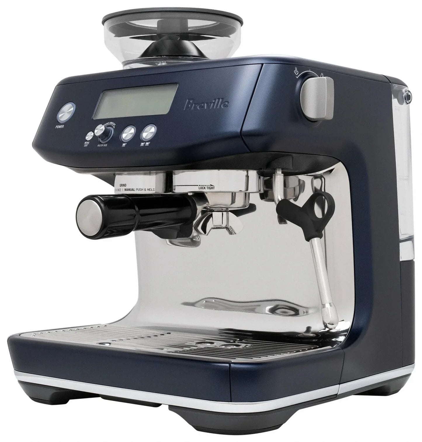 Breville - Barista Pro Semi-Automatic Combo Espresso Machine with Grinder Damson Blue - BES878DBL