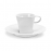 Danesco BIA Cubic Espresso Cup and Saucer 2.5oz/75ml - White Porcelain - Set of 4
