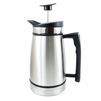 Planetary Design Table Top French Press with Bru-Stop 48 fl. oz. - Brushed Steel - TP0148