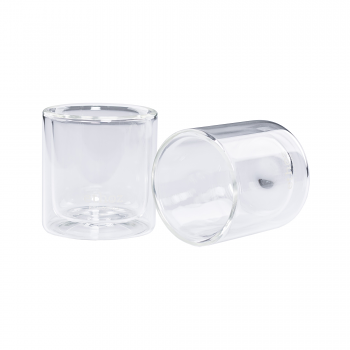 Planetary Design Ethoz Double Wall Glass Cups set of 2 6oz  - FK TM 08
