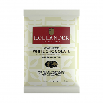 Hollander Sweet Ground White Chocolate Powder - 2.5lb / 1.13kg Bag