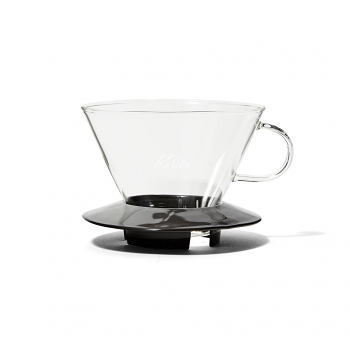 Kalita Wave 185 Glass Coffee Dripper - Black #KLT-050391