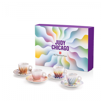 illy Art Collection Espresso Cups and Saucers by Judy Chicago - Set of 4 - 24625