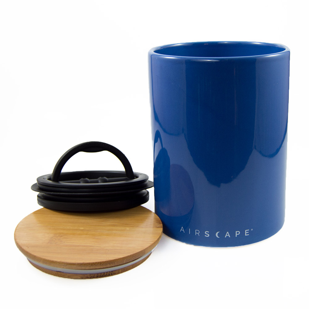 AirScape Ceramic 64oz Coffee Canister 7" - Cobalt Blue
