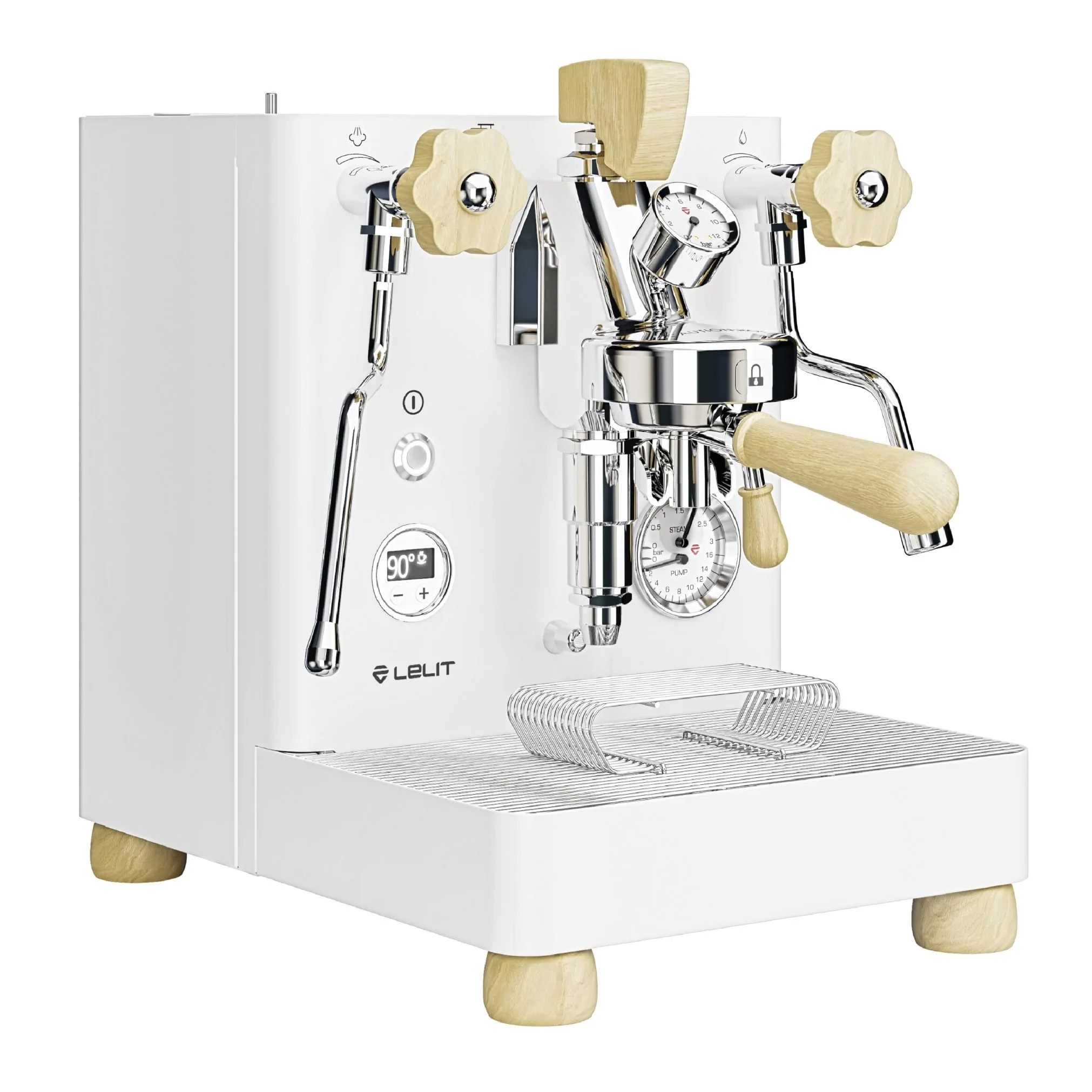 Lelit - Bianca V3 White Dual Boiler Semi Automatic Espresso Machine - LEPL162TCW