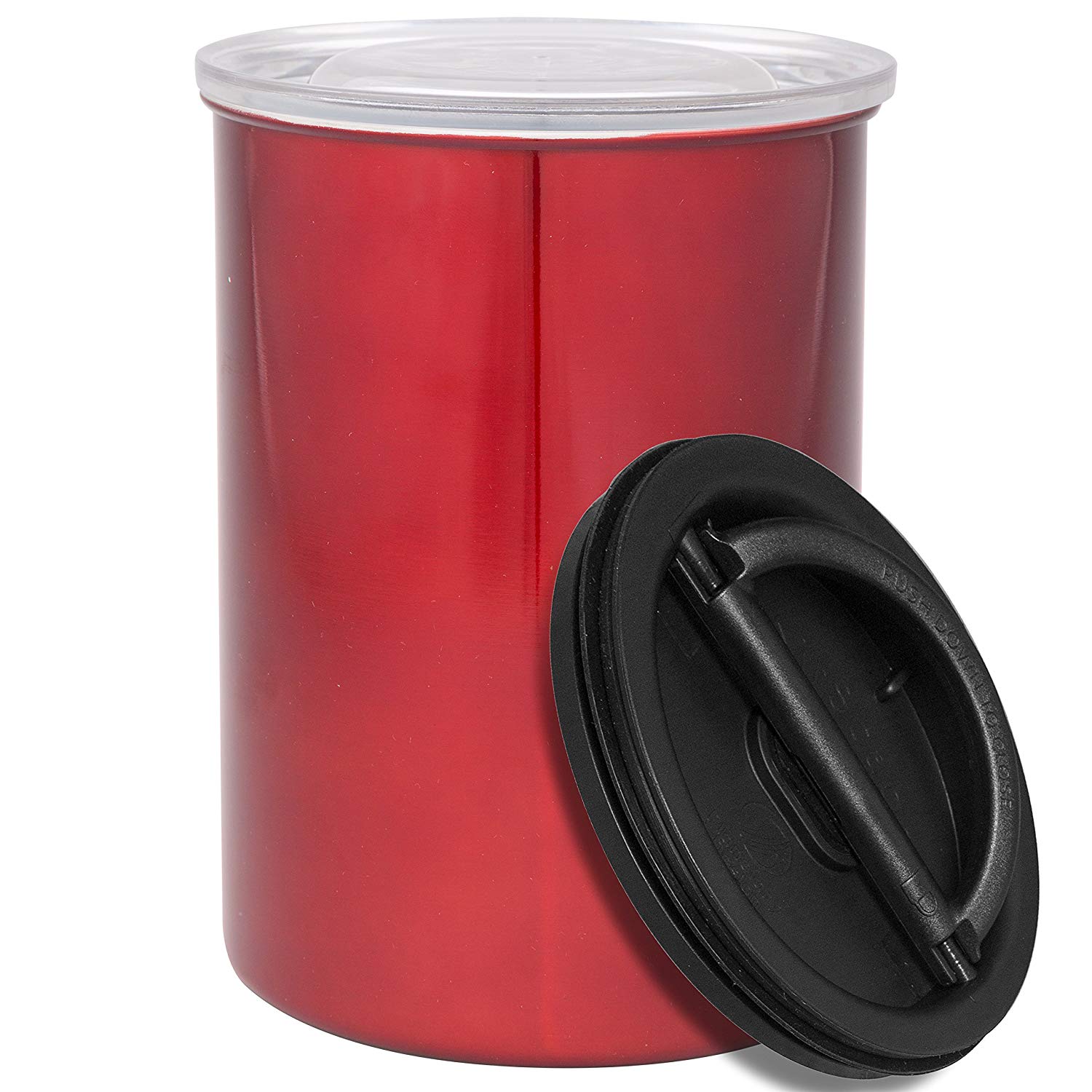 Planetary Design AirScape Classic Stainless Steel 64oz Coffee Canister 7" - Candy Apple Red