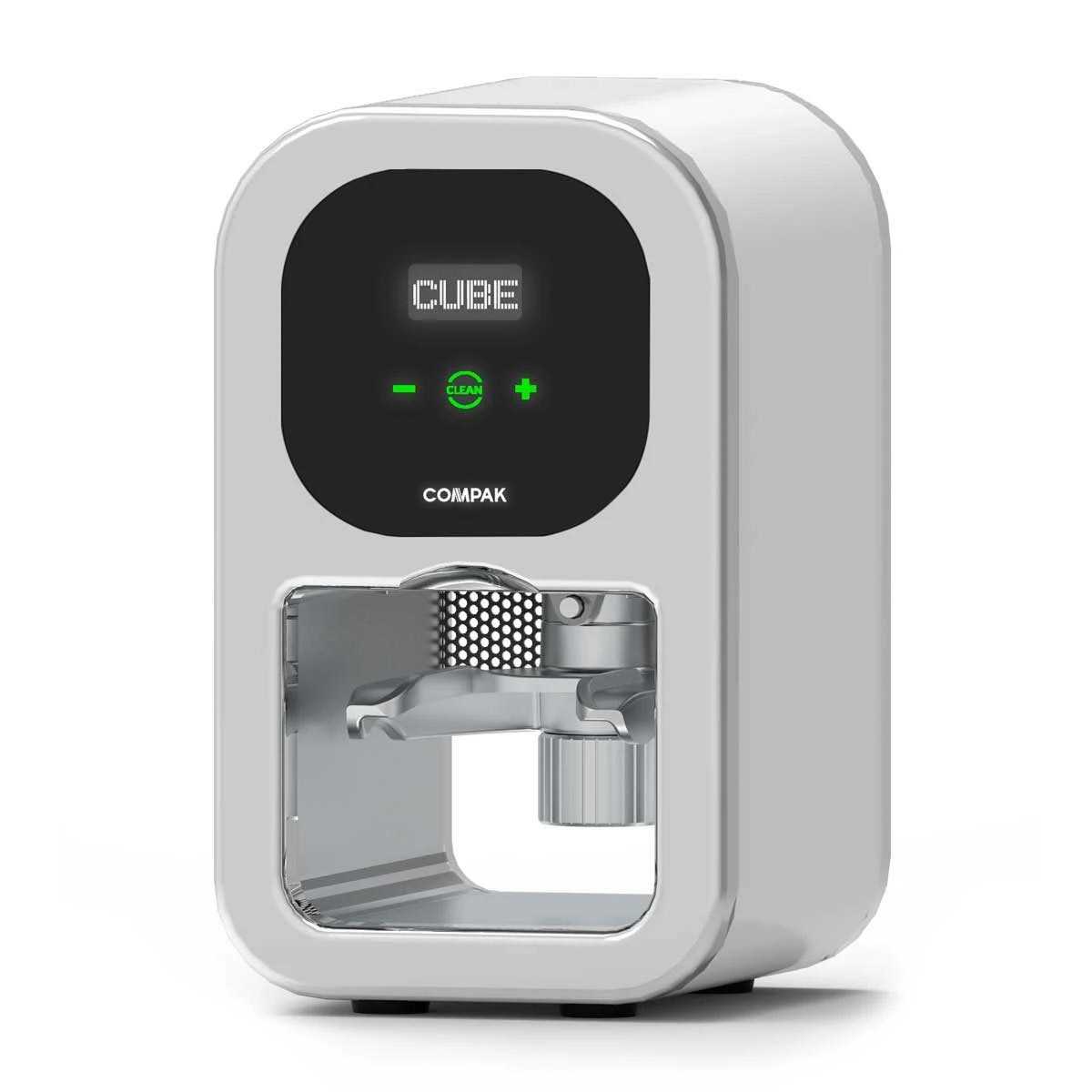 Compak Cube Tamp Electronic Automatic Coffee Tamper Press - White