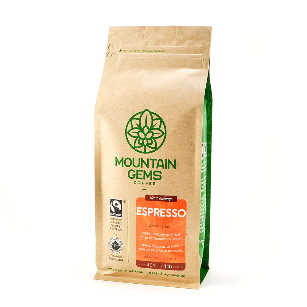 Java Works Mountain Gems FTO Espresso Roast W.B. - 454g / 1lb Bag