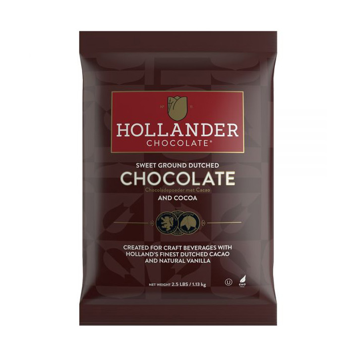 Hollander Sweet Ground Dutched Cocoa & Chocolate Powder - 2.5lb / 1.13kg Bag