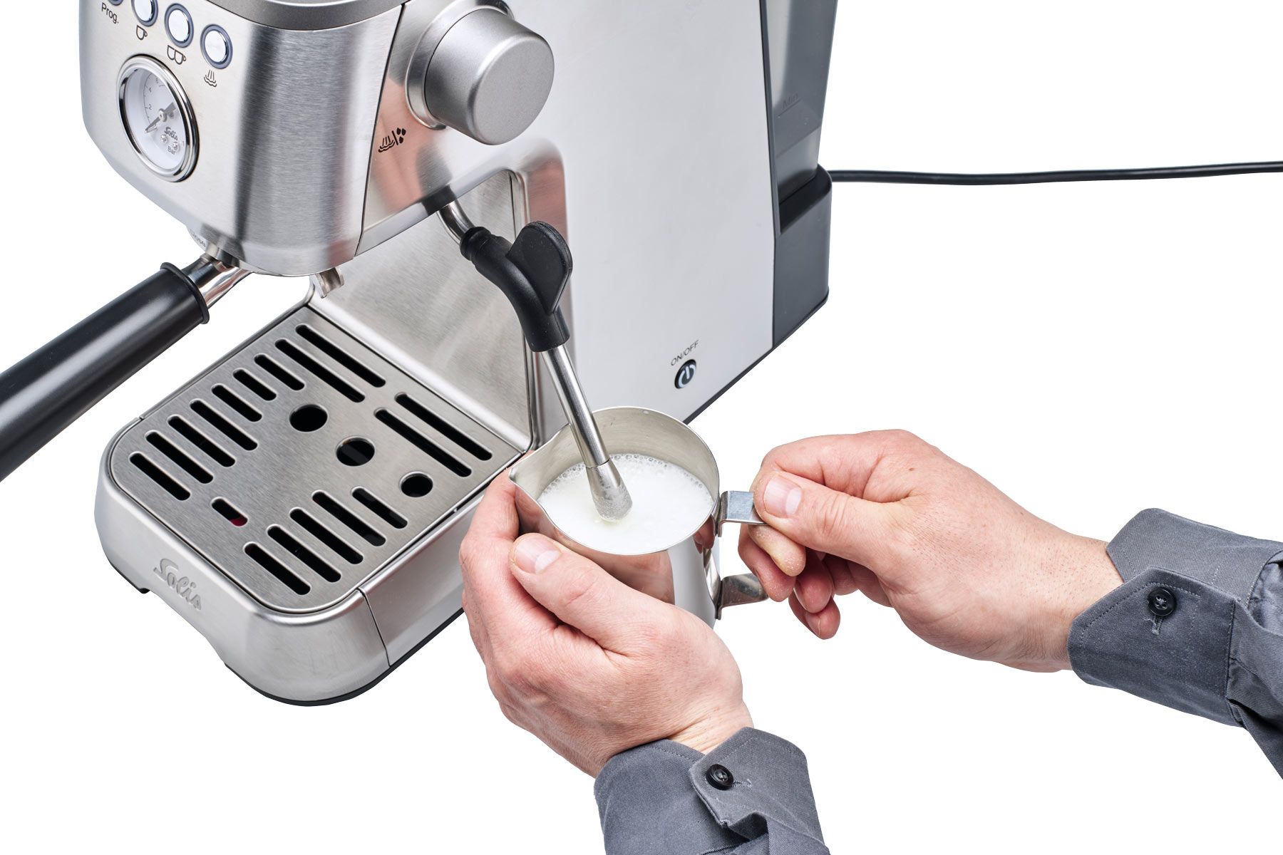 Solis Barista Perfetta Plus Semi-Automatic Espresso Machine - Silver 980.37