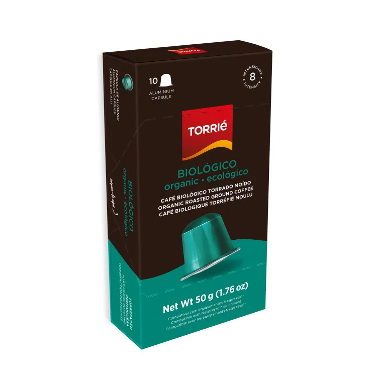 Torrie Nespresso Compatible Aluminum Capsules Box of 10 - Biologico (Organic)