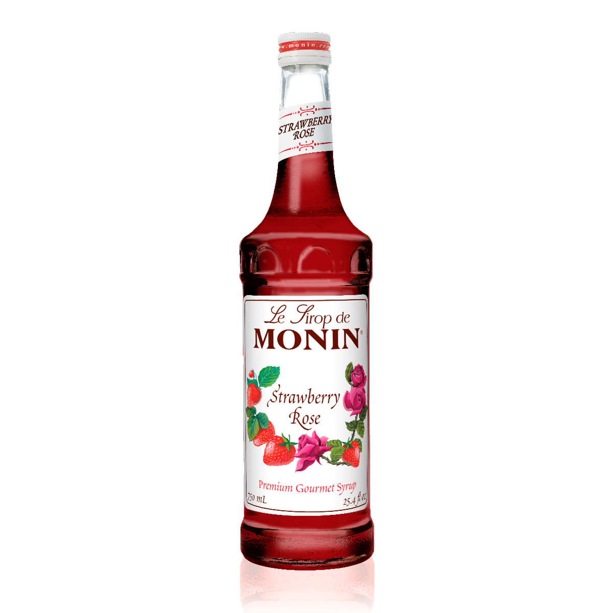 Monin Strawberry Rose Syrup 1L PET Bottle