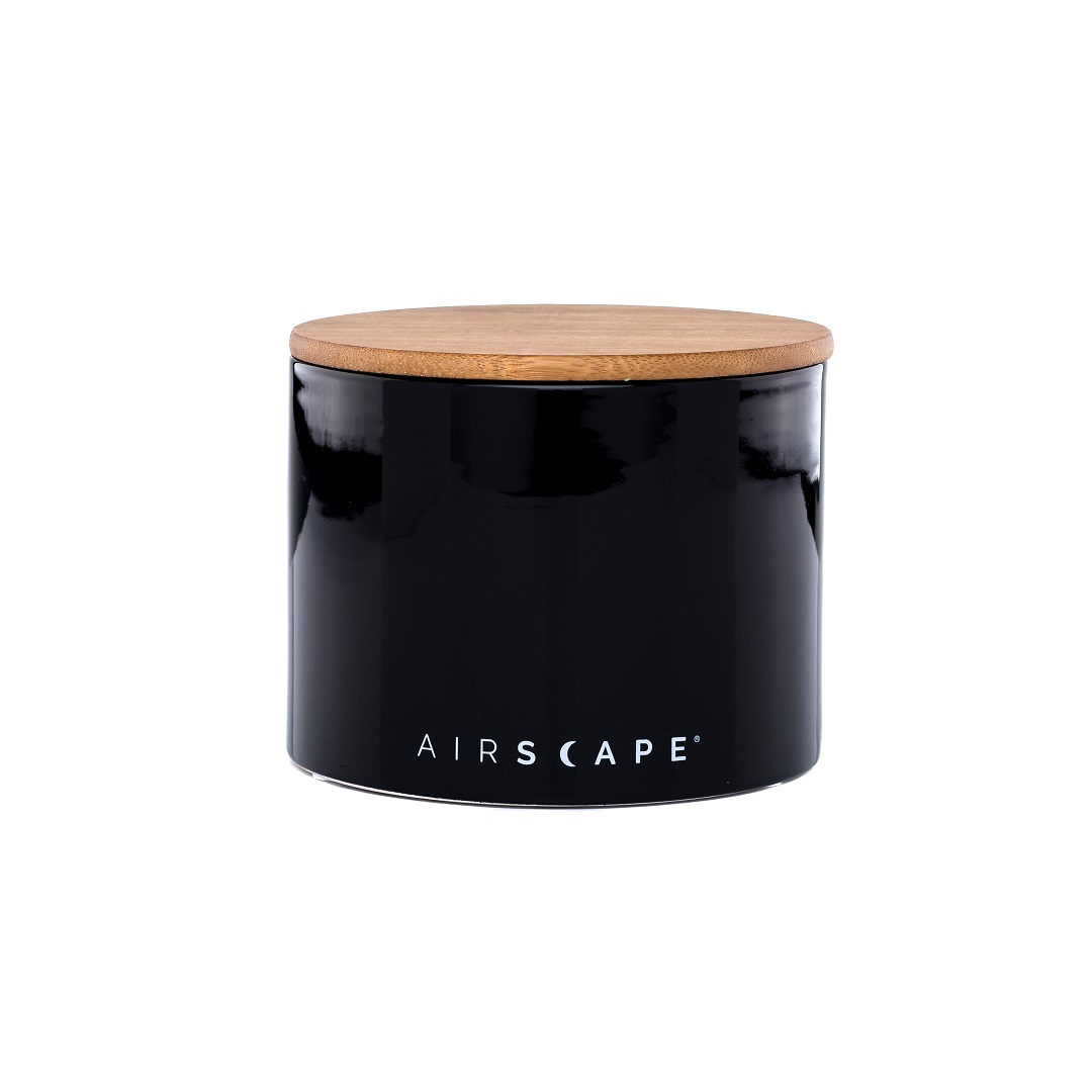Planetary Design AirScape Ceramic 32oz Coffee Canister 4" - Obsidian Black #AC0204