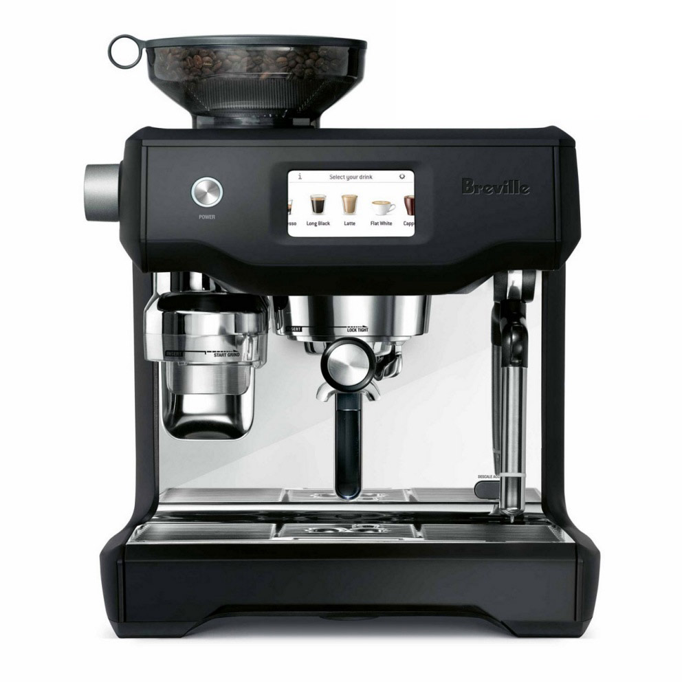 Breville - Oracle Touch Semi Automatic Combo Espresso Machine with Grinder - BES990BTR Black Truffle