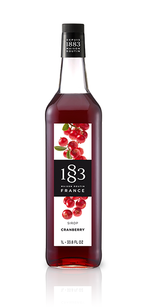 1883 Cranberry Syrup 1L Glass Bottle