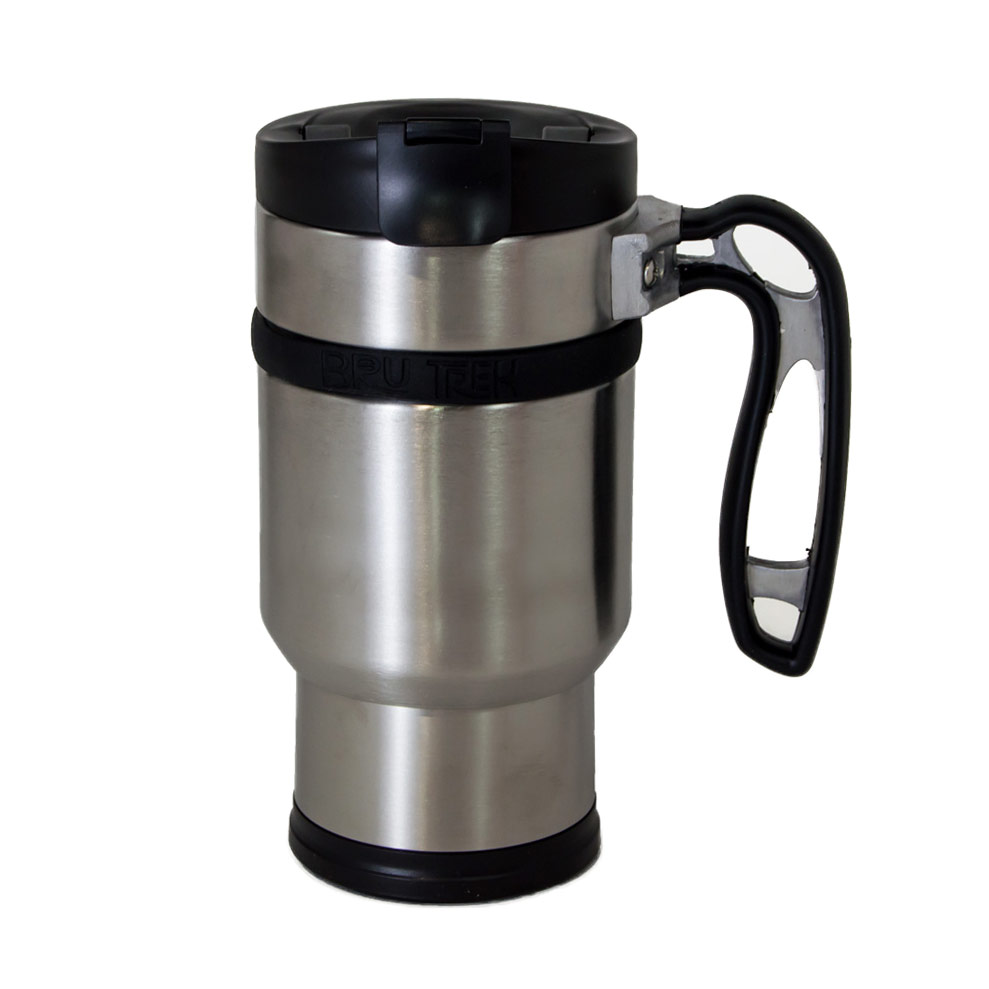 Planetary Design Double Shot Travel Press with Bru-Stop 16 fl. oz. - Brushed Steel - DS0116