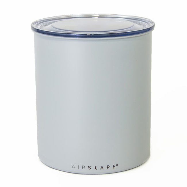 Planetary Design AirScape Kilo Galvanized Steel 80oz Large Coffee Canister 8" - Ash Matte Grey