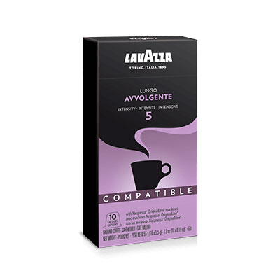 Lavazza Nespresso Compatible Capsule - Lungo Avvolgente Box of 10 (EXP MAR 30/23)
