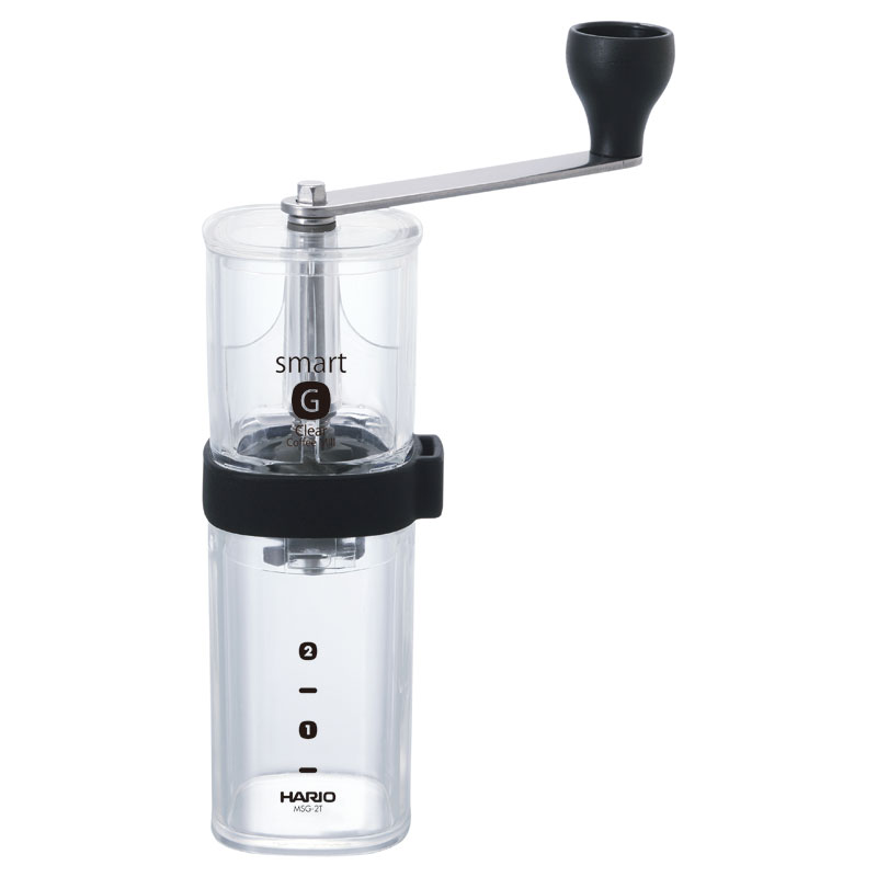 Hario Coffee Mill Smart G Transparent Grinder with Ceramic Burrs - MSG-2-T