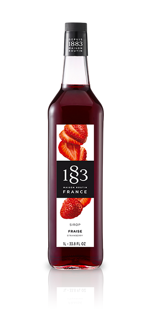 1883 Strawberry Syrup 1L Glass Bottle
