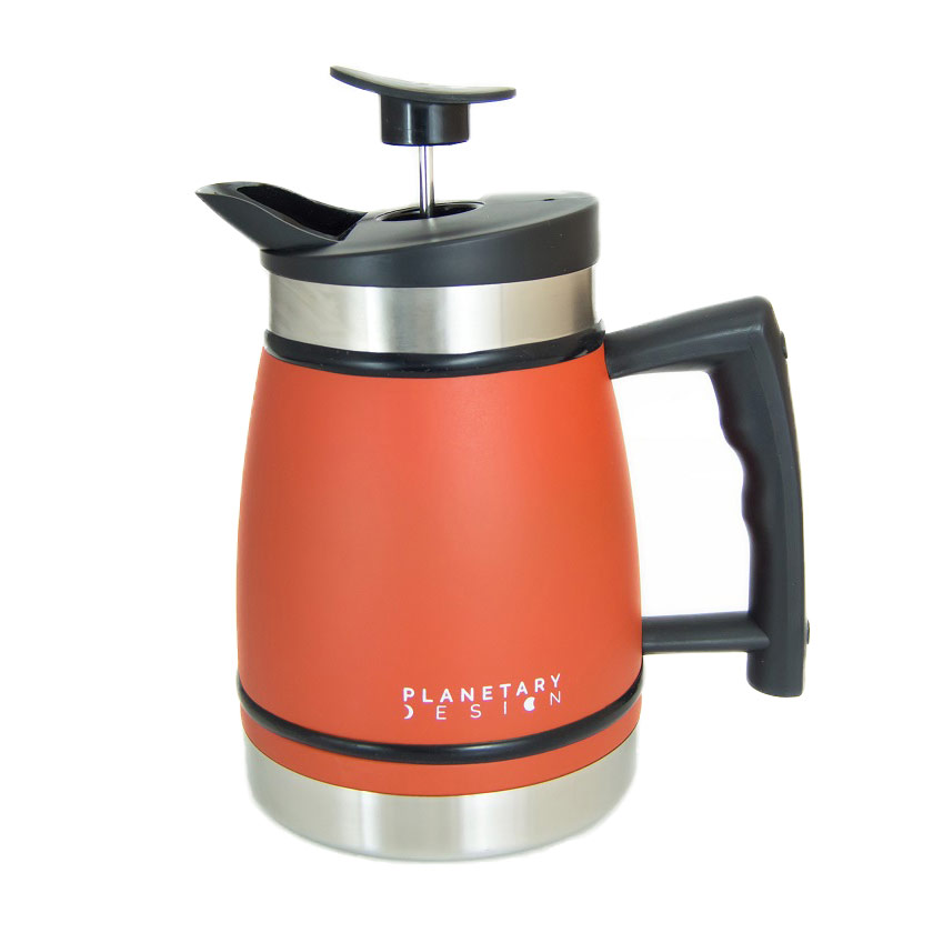 Planetary Design Table Top French Press with Bru-Stop 32 fl. oz. - Red Rock  Orange - TP1032
