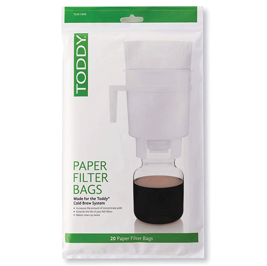 Toddy Coffee OS Filter Paper Bags for Cold Brew Coffee Maker 20 Pack - THMPF20