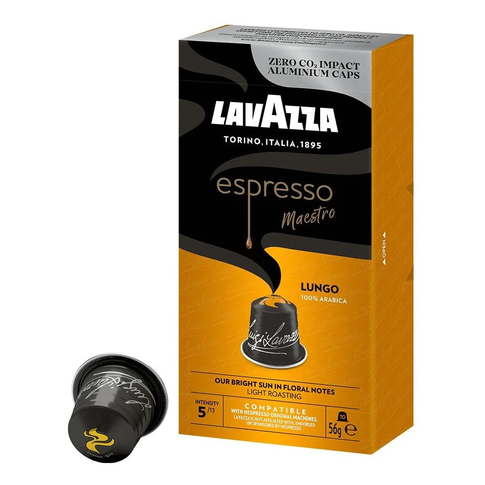 Lavazza Nespresso Compatible Aluminum Capsule - Lungo Box of 10