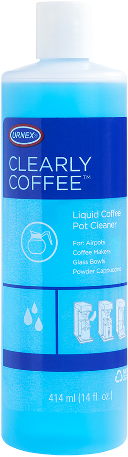 Urnex Clearly Coffee Pot Cleaner - Liquid 414ml/14oz.