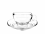 Cuisivin Caffe Latte 9oz Glass Cups and Saucers Set of 2
