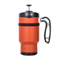 Planetary Design Double Shot 3.0 Travel Press with Bru-Stop 16 fl. oz. - Red Rock Burnt Orange Texture - DS1016