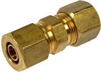 3/8" Compression to 3/8" Compression Brass Fitting Connector Union Coupler,  #907-121001