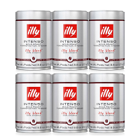 Illy Espresso Whole Beans - Intenso BOLD Roast - Brown Label 250g - Case of 6 - A062 
