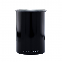 Planetary Design AirScape Classic Stainless Steel 64oz Coffee Canister 7" - Obsidian Black + Smoke Lid