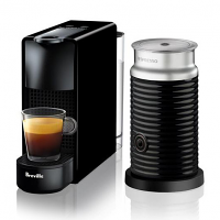 Breville Nespresso Essenza Mini BLACK with Aeroccino Single Serve Espresso Machine BEC250BLK1AUC1